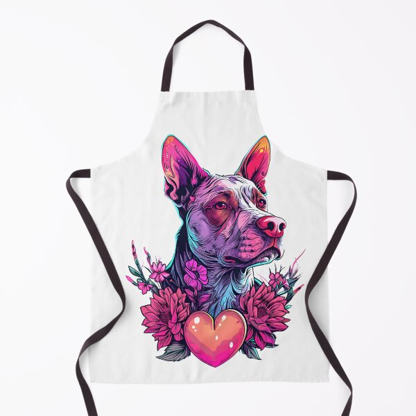 Item preview, Dog with heart and flowers designed and sold by TheRealmWithin.