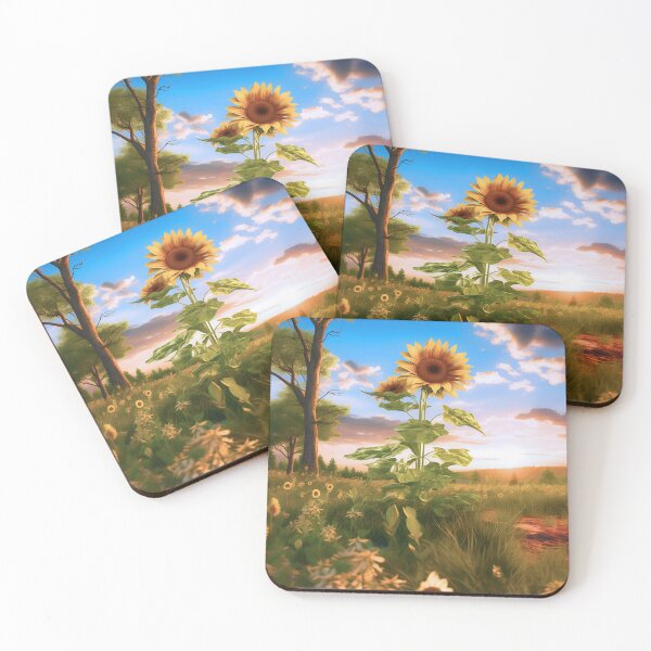 Item preview, Beautiful Sunflower at Dusk Painting designed and sold by SmashTeen.