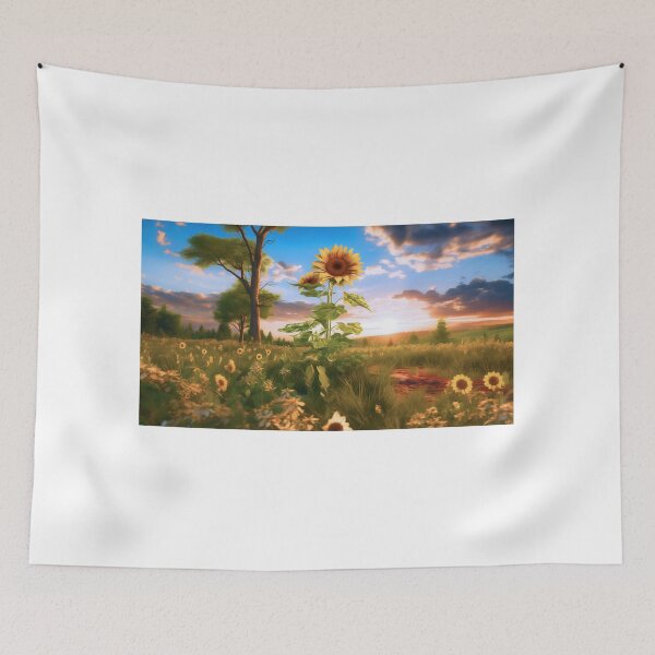 Item preview, Beautiful Sunflower at Dusk Painting designed and sold by SmashTeen.