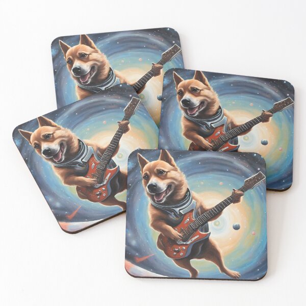 Item preview, Guitar Playing Dog In Outer Space  designed and sold by klmcmo70.