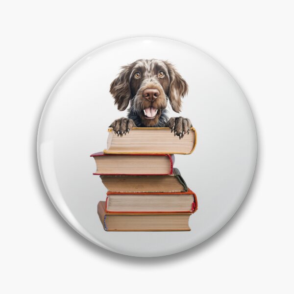 Item preview, German Wirehaired Pointer And Books designed and sold by TheAnimalZ00.