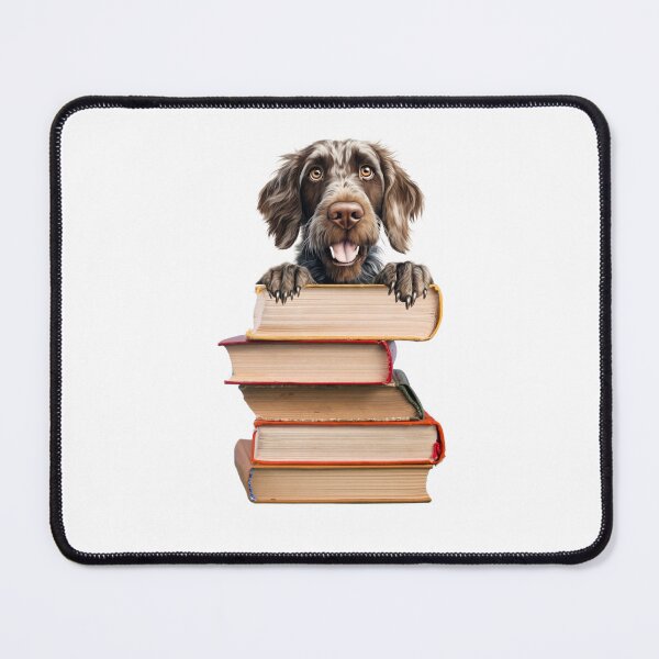 Item preview, German Wirehaired Pointer And Books designed and sold by TheAnimalZ00.