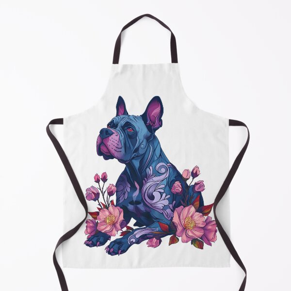 Item preview, French bulldog in flowers designed and sold by TheRealmWithin.