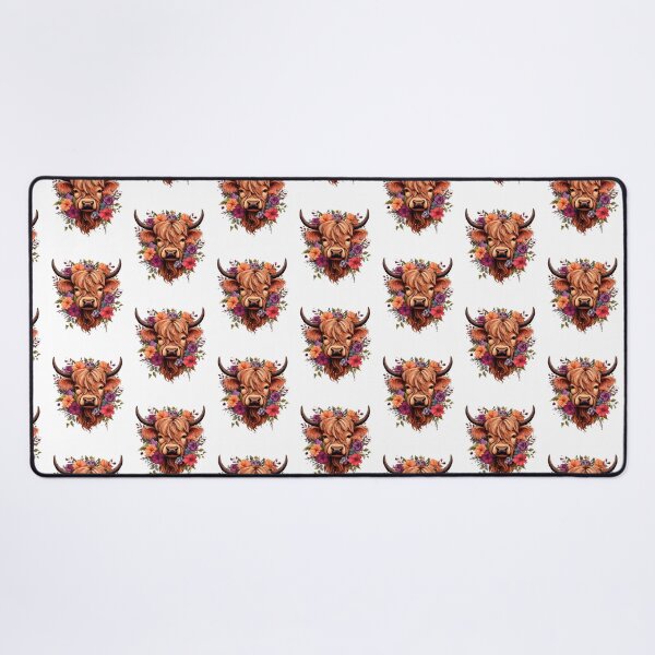 Item preview, Highland Cow with Floral designed and sold by ArtFromBeyond.