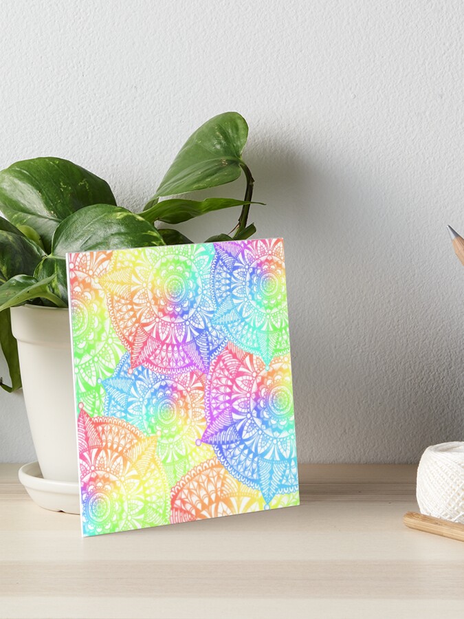 DIY SCRATCH-OFF ART - Rainbow Mandala on Scratch Paper
