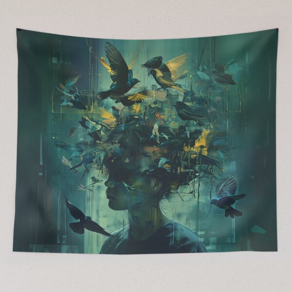 Item preview, Dreamweaver's Reverie: Boy and the Avian Symphony designed and sold by MellowMeadows.