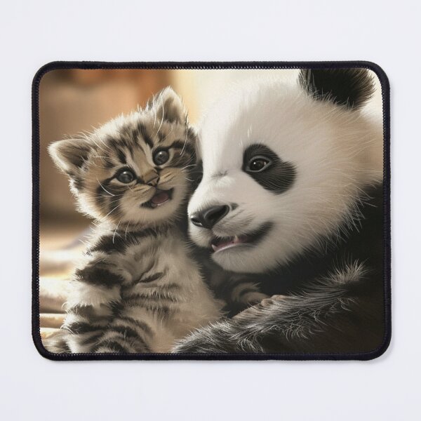 Item preview, Heartwarming Cute Animals Playful Baby Panda Furry Kitten Unique Pet Art C116-01 designed and sold by MPCFICTION.