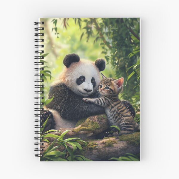 Item preview, Heartwarming Cute Animals Playful Baby Panda Furry Kitten Unique Pet Art C116-02 designed and sold by MPCFICTION.