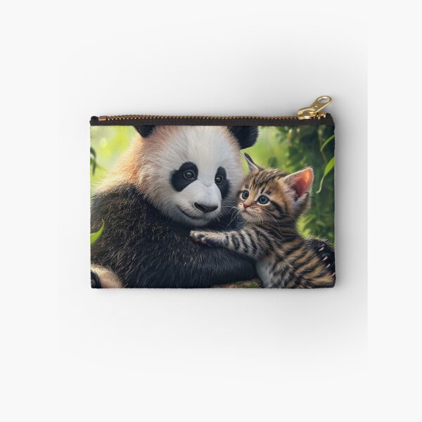 Item preview, Heartwarming Cute Animals Playful Baby Panda Furry Kitten Unique Pet Art C116-02 designed and sold by MPCFICTION.