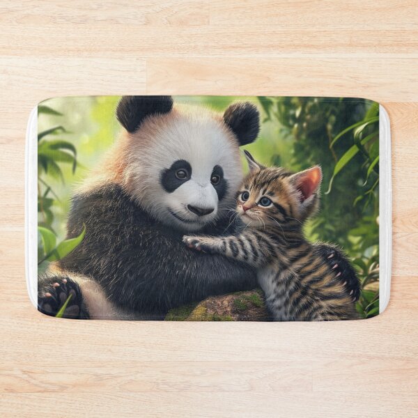 Item preview, Heartwarming Cute Animals Playful Baby Panda Furry Kitten Unique Pet Art C116-02 designed and sold by MPCFICTION.