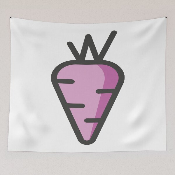 Aperçu de l'œuvre Emblème de logo de carotte pourpre Foodietoon créée et vendue par ProjectX23.