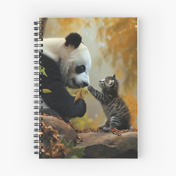 Item preview, Heartwarming Cute Animals Playful Baby Panda Furry Kitten Unique Pet Art C116-03 designed and sold by MPCFICTION.