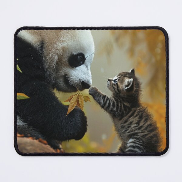 Item preview, Heartwarming Cute Animals Playful Baby Panda Furry Kitten Unique Pet Art C116-03 designed and sold by MPCFICTION.