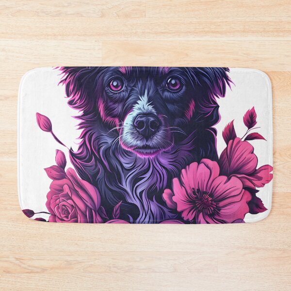 Item preview, Border collie in flowers designed and sold by TheRealmWithin.