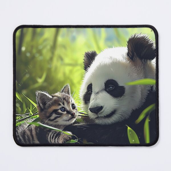 Item preview, Heartwarming Cute Animals Playful Baby Panda Furry Kitten Unique Pet Art C116-04 designed and sold by MPCFICTION.