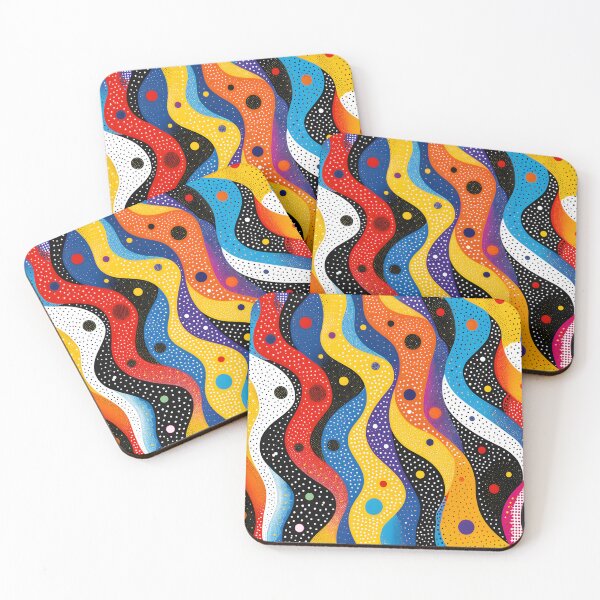 Item preview, Colorful Swirling Dotted Abstract Shapes Pattern designed and sold by Snifferius.
