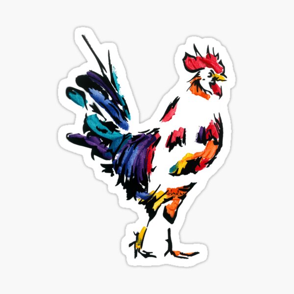 Bruce the Rooster *dark Sticker