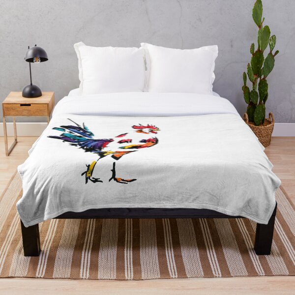 Bruce the Rooster *dark Throw Blanket
