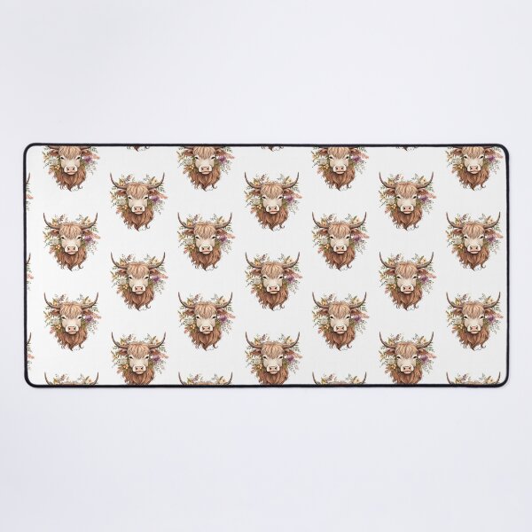 Item preview, Highland Cow with Floral designed and sold by ArtFromBeyond.
