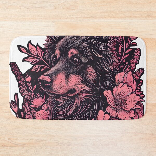 Item preview, German Shepherd in flowers designed and sold by TheRealmWithin.