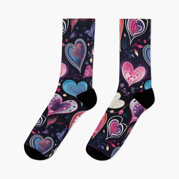 Artikelvorschau, Magische Herzen des Valentinstags auf schwarzem Hintergrund entworfen und verkauft von AgathaZolastore.