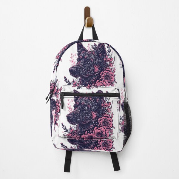 Item preview, German Shepherd in flowers designed and sold by TheRealmWithin.