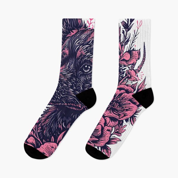 Item preview, German Shepherd in flowers designed and sold by TheRealmWithin.
