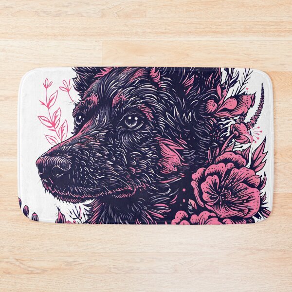 Item preview, German Shepherd in flowers designed and sold by TheRealmWithin.