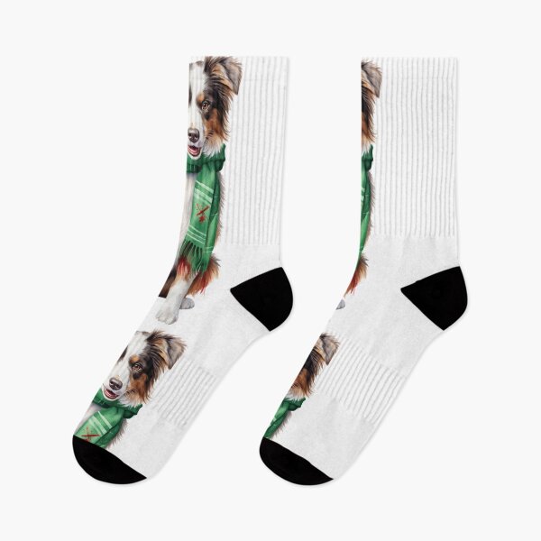Item preview, Australian Shepherd with Scarf designed and sold by AussieWorkDogs.