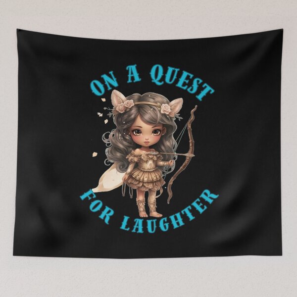 Item preview,  On A Quest For Laughter. sagittarius quote designed and sold by ZodiacWonders.