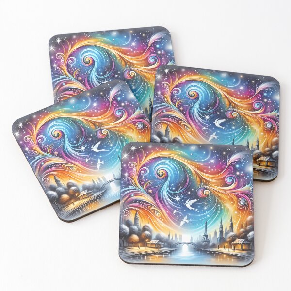 Item preview, Enchanted Cityscape: A Whimsical Twilight designed and sold by Vitalka-uk.