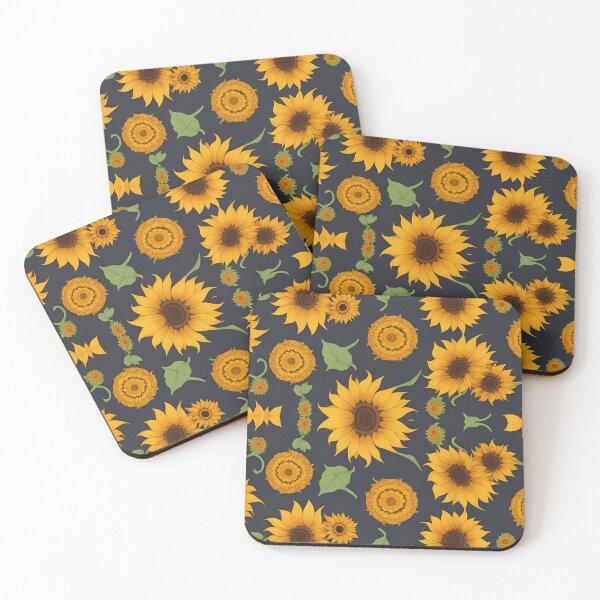 Item preview, combination of sunflowers on blue background summer and spring fashion designed and sold by Carlos Gudino.