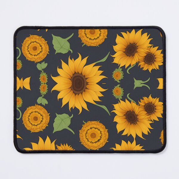 Item preview, combination of sunflowers on blue background summer and spring fashion designed and sold by Carlos Gudino.