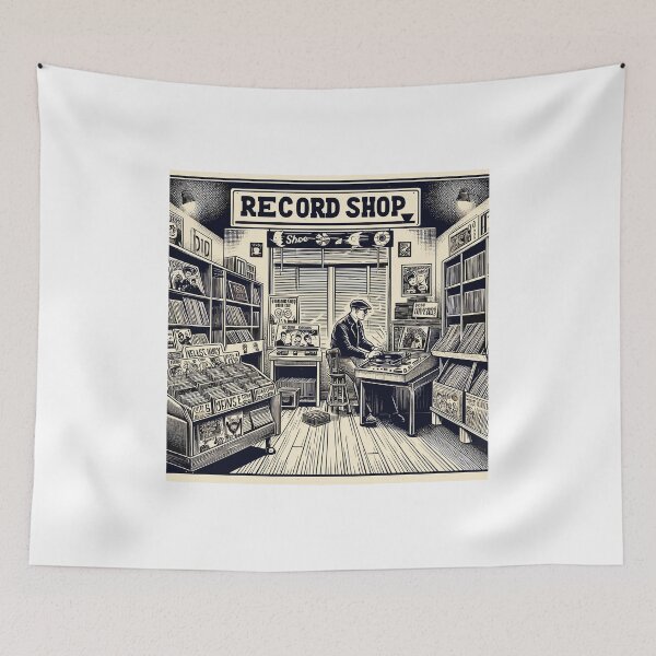Item preview, Record shop designed and sold by OldSchoolRetro.