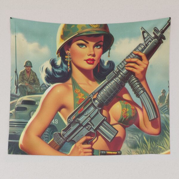 Item preview, Vintage Army Girl designed and sold by PulpVintage.