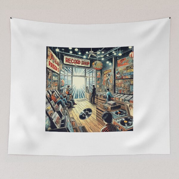 Item preview, Record shop designed and sold by OldSchoolRetro.