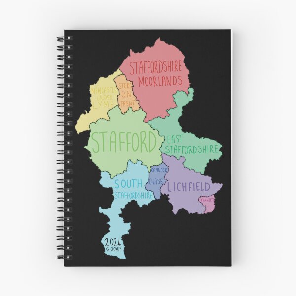 Item preview, Map of Staffordshire in 2024 designed and sold by MadeByGeeClowes.
