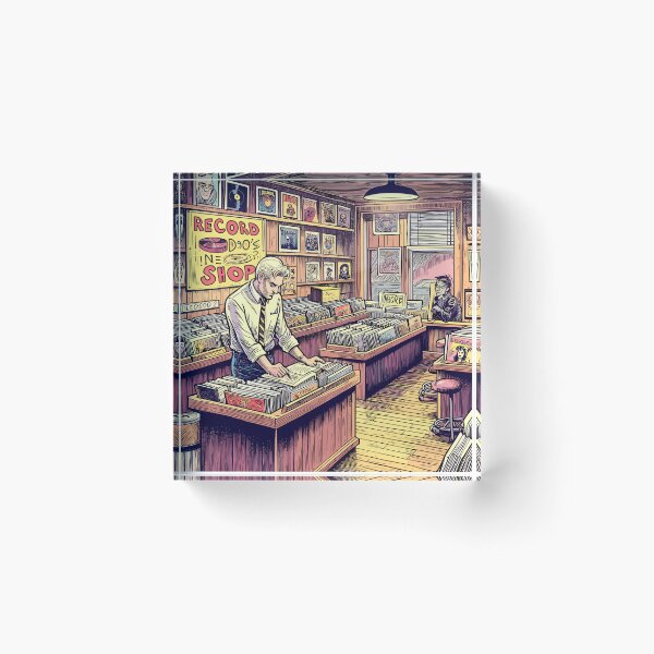 Item preview, Record shop designed and sold by OldSchoolRetro.