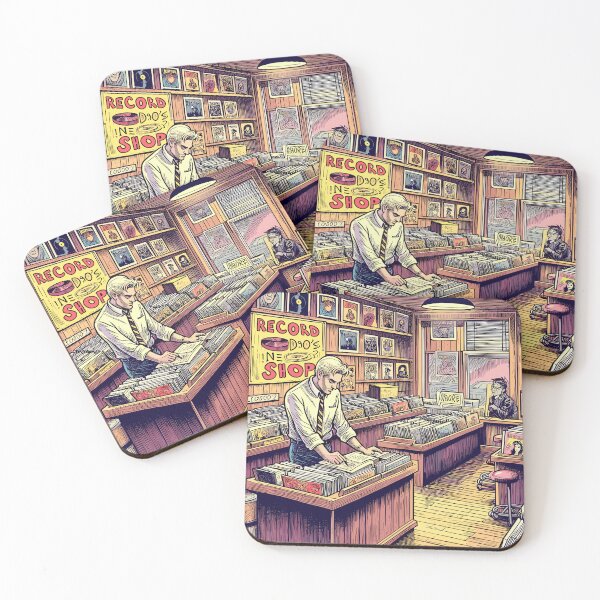 Aperçu de l'œuvre Magasin de disques créée et vendue par OldSchoolRetro.