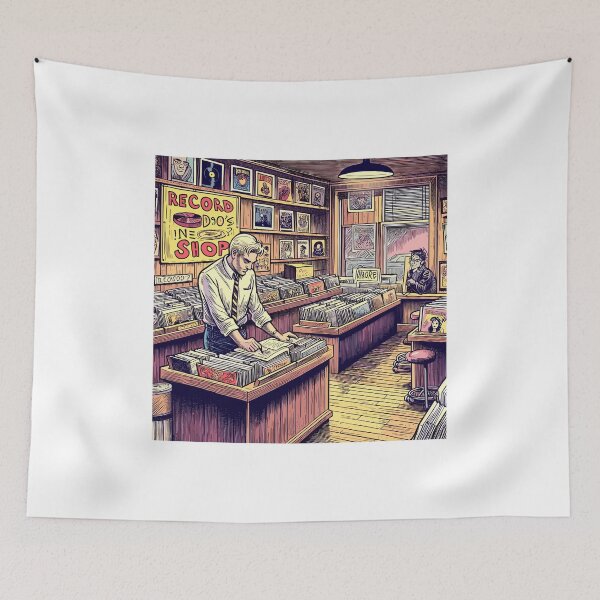 Item preview, Record shop designed and sold by OldSchoolRetro.
