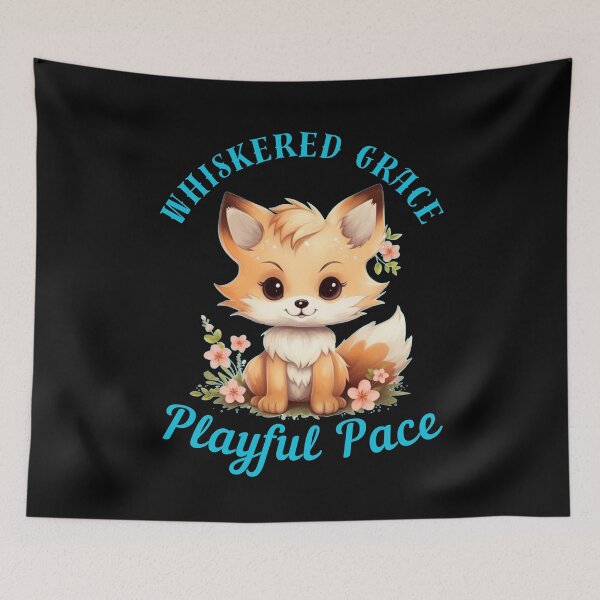 Item preview, Whiskered Grace, Playful Pace. fox face designed and sold by FoxVibes.