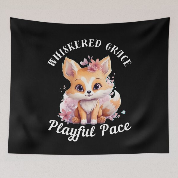Item preview, Whiskered Grace, Playful Pace. fox quote designed and sold by FoxVibes.