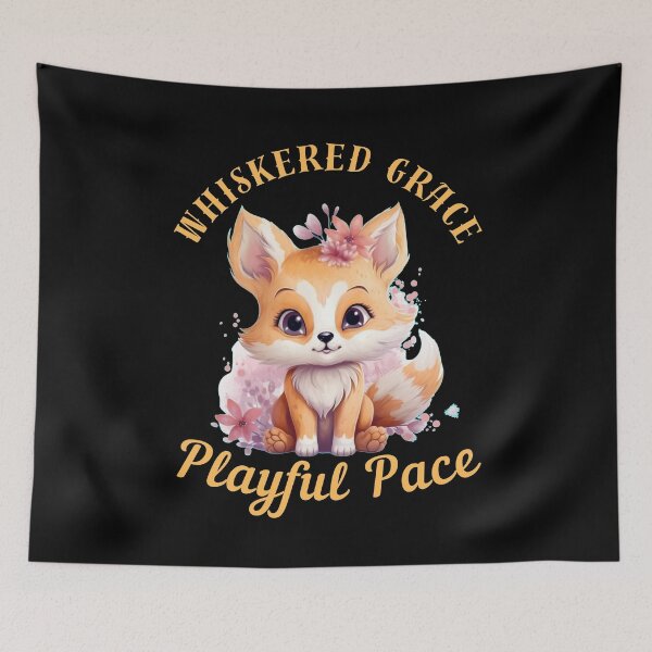 Item preview, Whiskered Grace, Playful Pace. fox saying designed and sold by FoxVibes.
