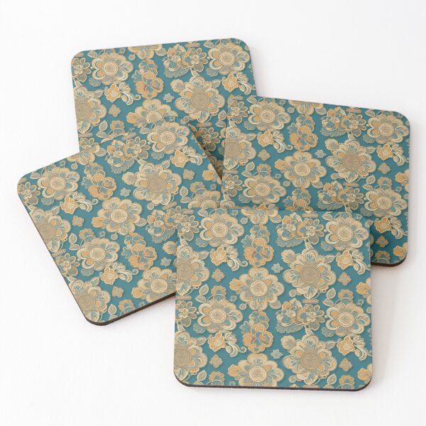 Item preview, Beautiful ocean blue floral Thai design  designed and sold by Alla1111.