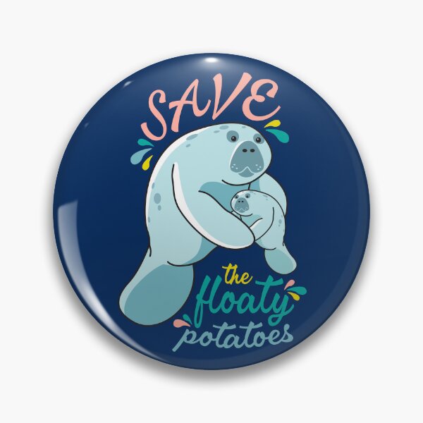 Item preview, Save the Floaty Potatoes - Mama and Baby Manatee designed and sold by BlueSkyTheory.