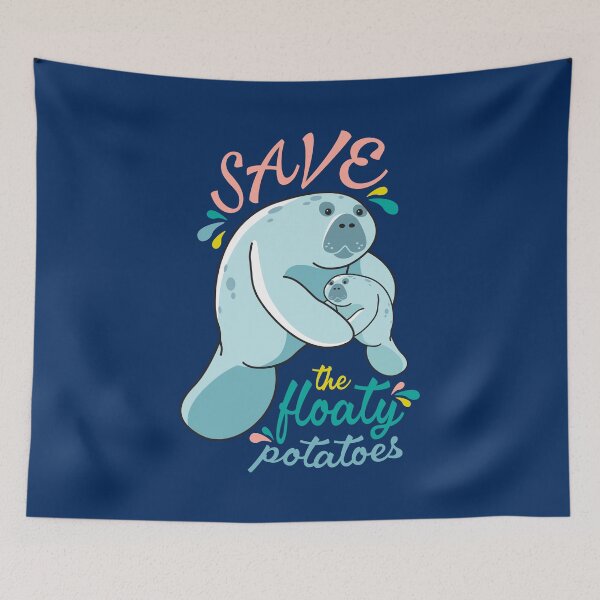 Item preview, Save the Floaty Potatoes - Mama and Baby Manatee designed and sold by BlueSkyTheory.
