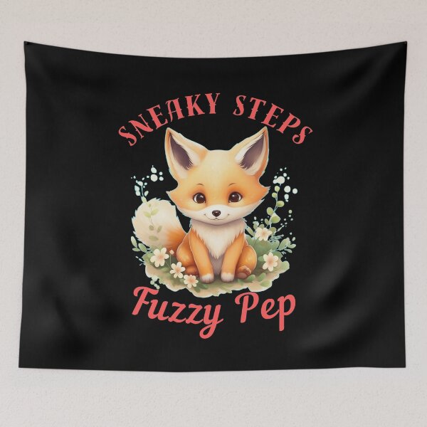 Item preview, Sneaky Steps, Fuzzy Pep. retro fox designed and sold by FoxVibes.