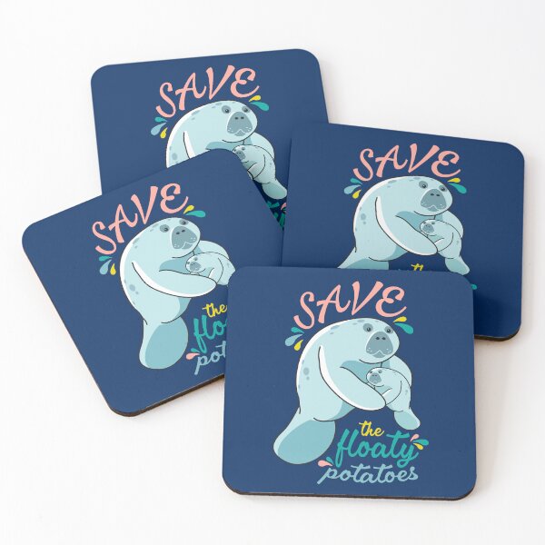 Item preview, Save the Floaty Potatoes - Mama and Baby Manatee designed and sold by BlueSkyTheory.