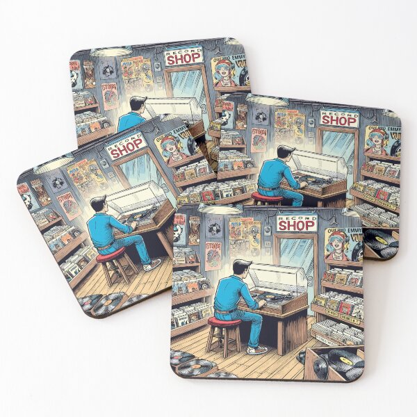 Aperçu de l'œuvre Magasin de disques créée et vendue par OldSchoolRetro.