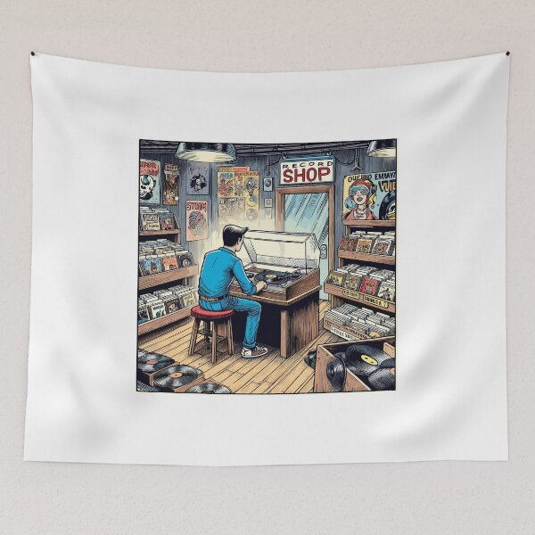 Item preview, Record shop designed and sold by OldSchoolRetro.